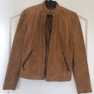 Real Leather suede Jacket with pockets.